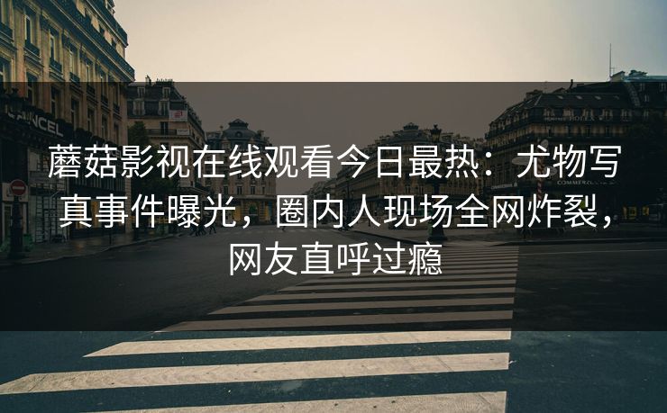 蘑菇影视在线观看今日最热：尤物写真事件曝光，圈内人现场全网炸裂，网友直呼过瘾