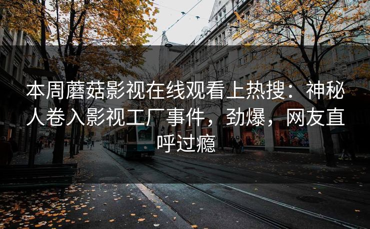 本周蘑菇影视在线观看上热搜：神秘人卷入影视工厂事件，劲爆，网友直呼过瘾